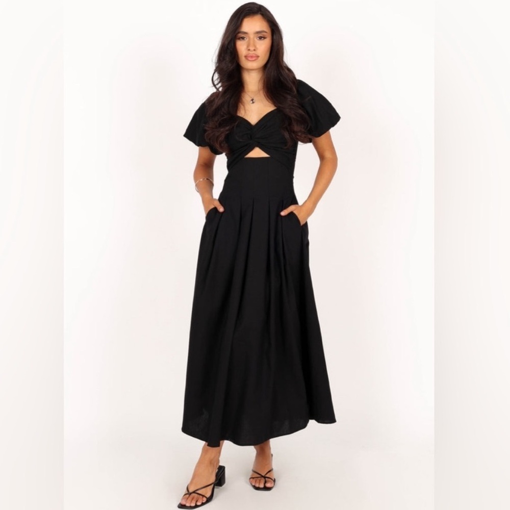 Petal & Pup Black Midi Dress